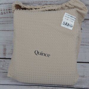 Quince Luxe Waffle Duvet Cover King Sand Color NWT